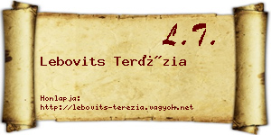 Lebovits Terézia névjegykártya