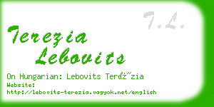 terezia lebovits business card